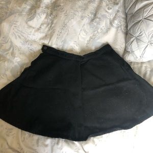 Black mini skirt jean material